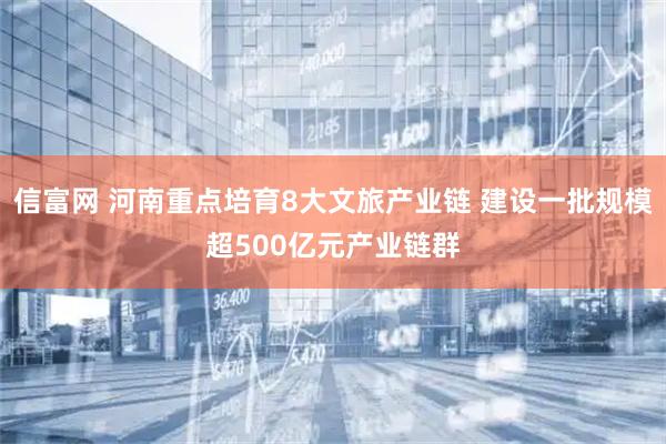 信富网 河南重点培育8大文旅产业链 建设一批规模超500亿元产业链群