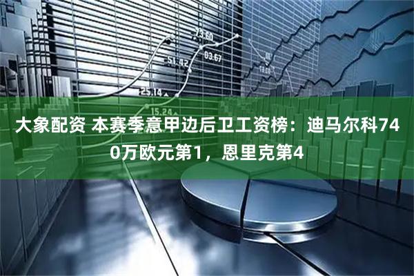 大象配资 本赛季意甲边后卫工资榜:迪马尔科740万欧元第1,恩里克第4