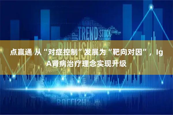 点赢通 从“对症控制”发展为“靶向对因”，IgA肾病治疗理念实现升级